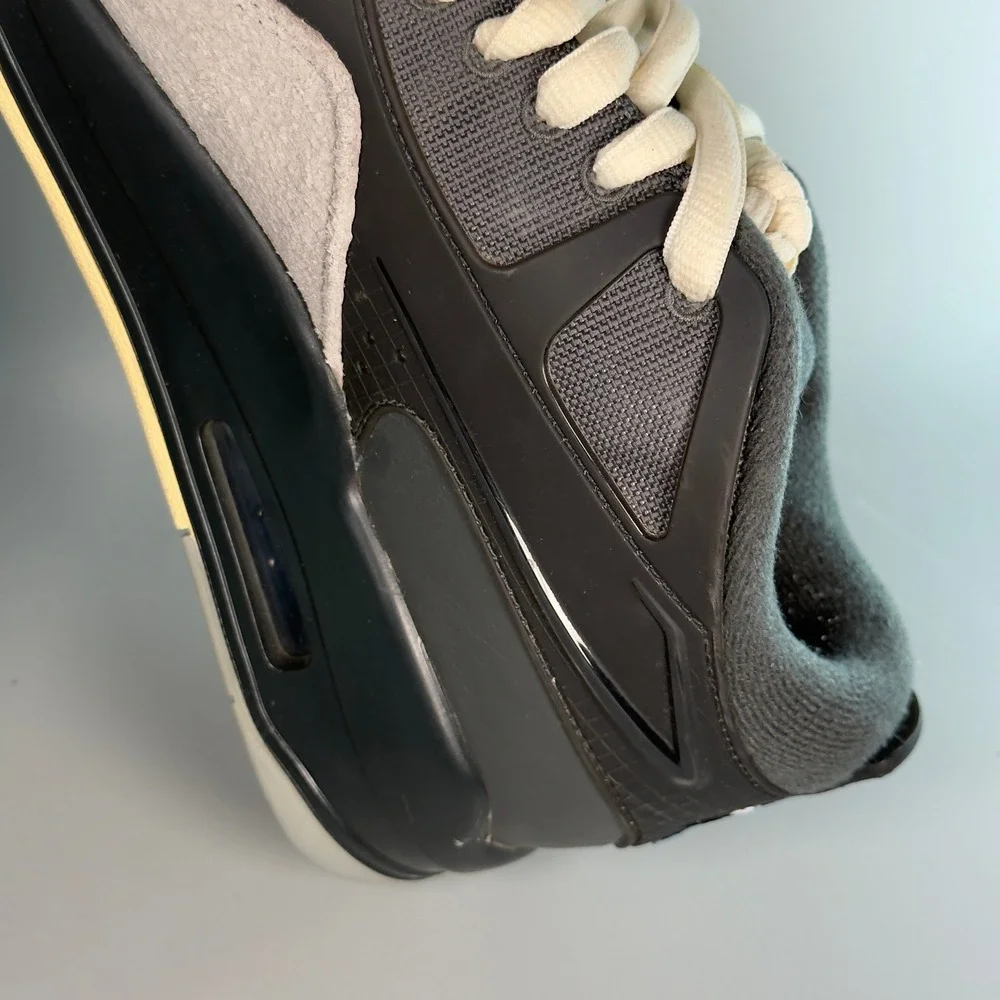 Nike Air Jordan 4 RM Mens 9.5 9 1/2 Iron Grey Black Bone Sneakers Low Top Shoes